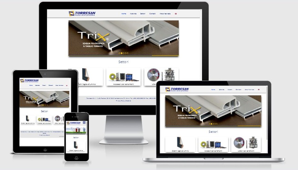 Restyling del sito web Torresan Tools & Profiles, azienda di Montebelluna (TV)