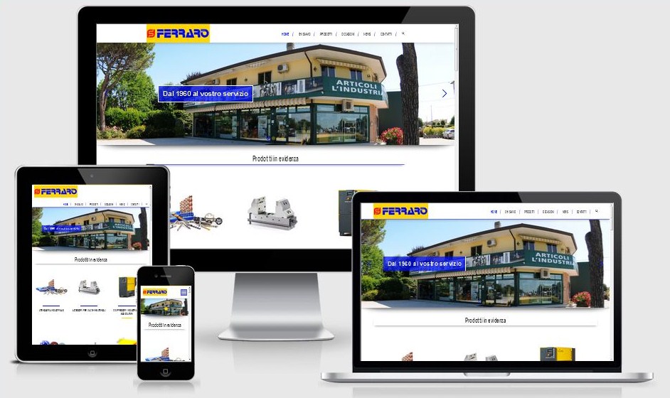 Restyling sito web Ferraro Utensili realizzato da 3DPrestige