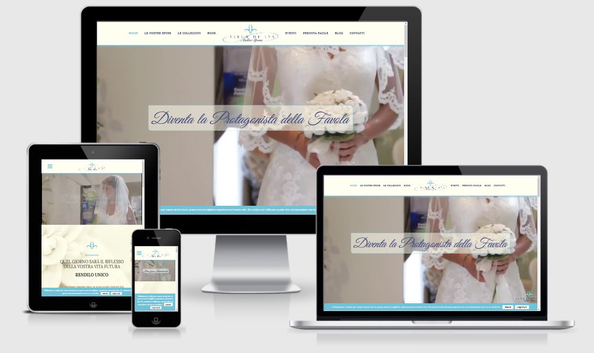 Nuovo sito web responsive design - Atelier Sposa Fleur de Lys - Treviso